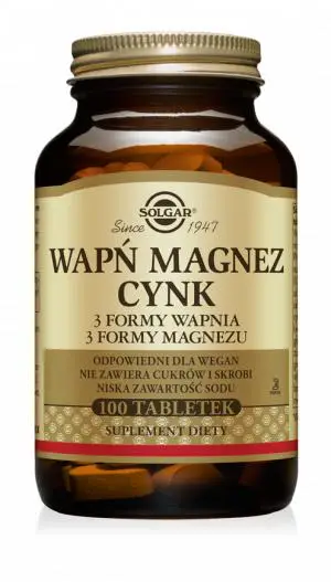 Solgar Wapń Magnez Cynk 100 tabletek - 1 - Apteka HIT