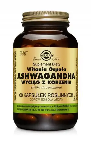 Solgar Ashwagandha wyciąg z korzenia 60 kapsułek - 1 - Apteka HIT