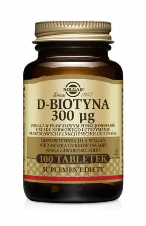 Solgar D-biotyna 300 µg 100 tabletek - 1 - Apteka HIT