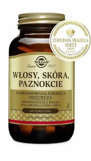 Solgar Włosy Skóra Paznokcie 60 tabletek - 1 - Apteka HIT