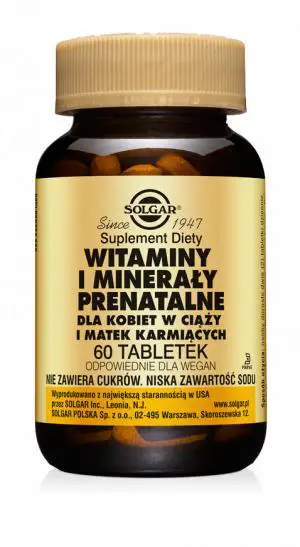 Solgar Witaminy i minerały prenatalne 60 tabletek - 1 - Apteka HIT