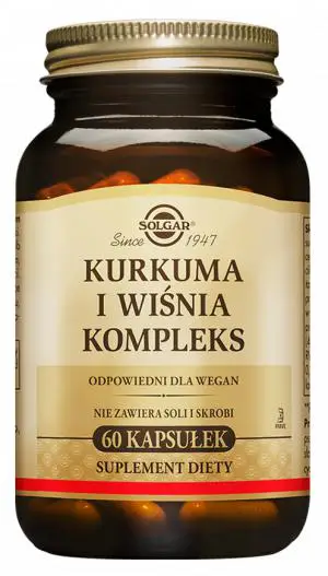 Solgar Kurkuma i Wiśnia kompleks 60 kapsułek - 1 - Apteka HIT