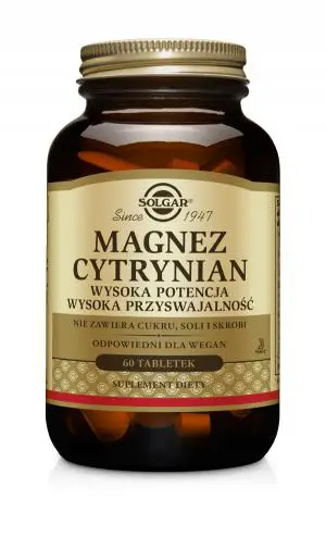 Solgar Magnez cytrynian 60 tabletek - 1 - Apteka HIT