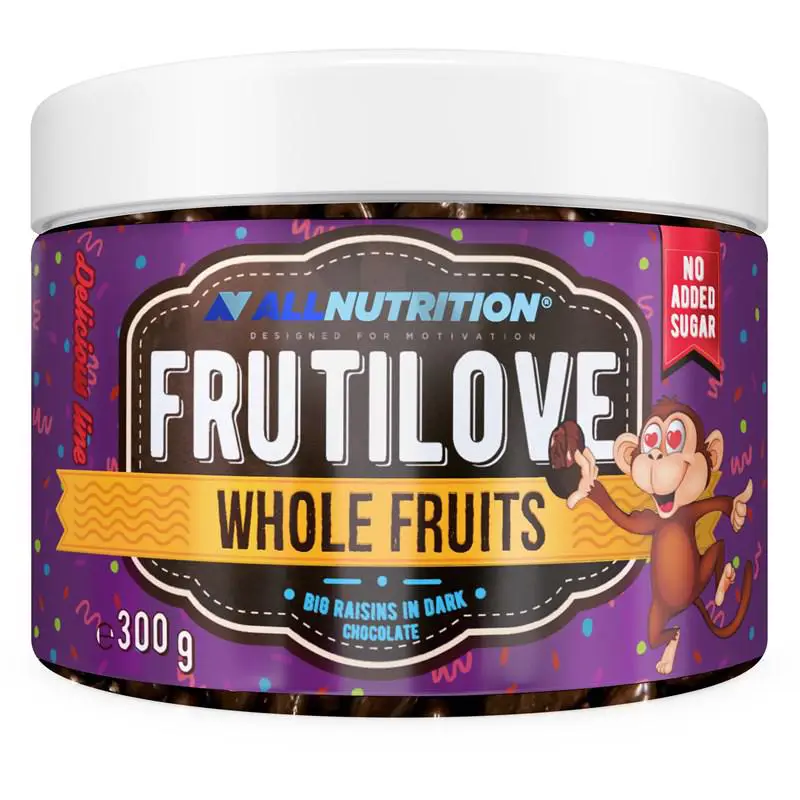 FRUTILOVE WHOLE FRUITS - duże rodzynki w ciemnej czekoladzie 300 g - 1 - Apteka HIT