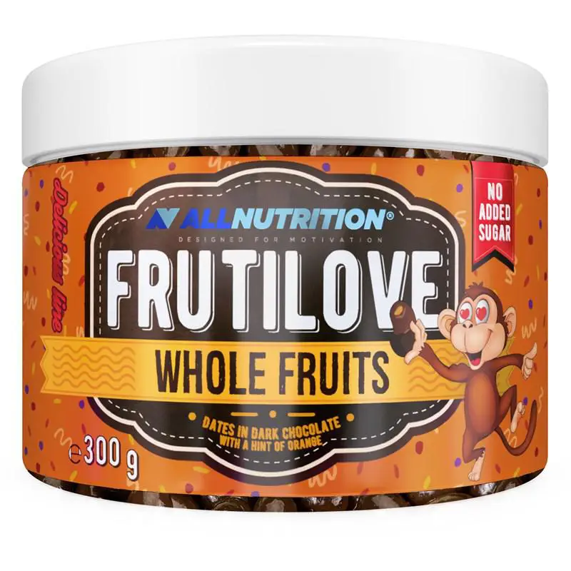 FRUTILOVE WHOLE FRUITS - daktyle w ciemnej czekoladzie z nutą pomarańczy 300 g - 1 - Apteka HIT