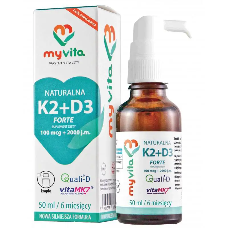 MyVita Naturalna witamina K2 + D3 Forte 50 ml - 1 - Apteka HIT