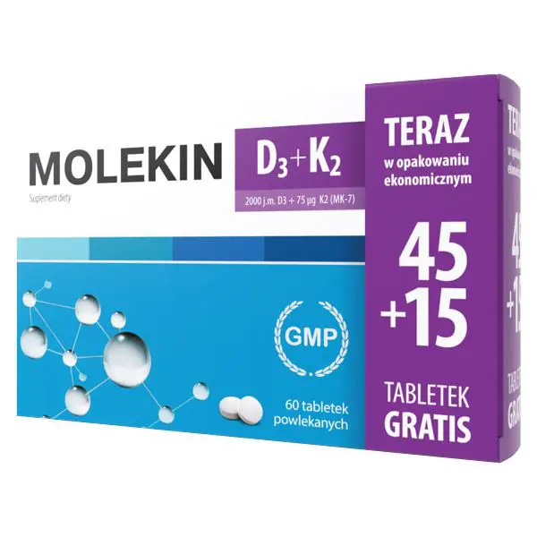 Molekin D3 + K2 45 + 15 tabl. - 1 - Apteka HIT