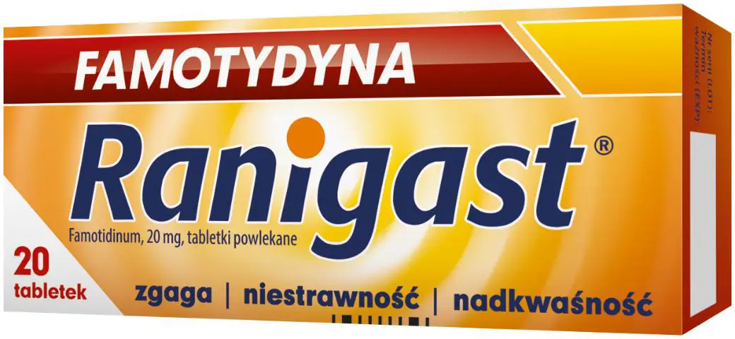 Famotydyna Ranigast 20 mg 20 tabletek - 1 - Apteka HIT