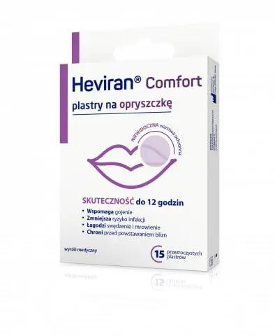 Heviran Comfort plastry na opryszczkę 15 sztuk - 1 - Apteka HIT