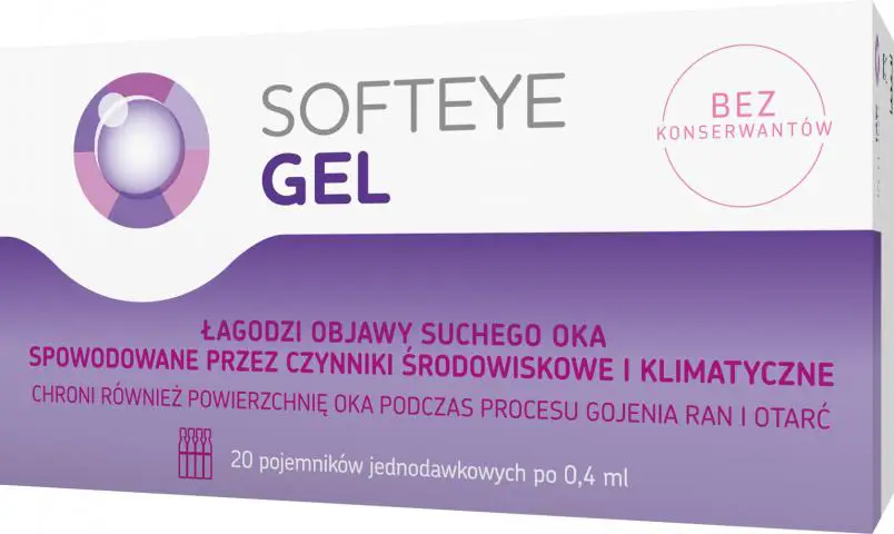 Softeye Gel żel do oczu 20 pojemników jednodawkowych x 0,4 ml - 1 - Apteka HIT