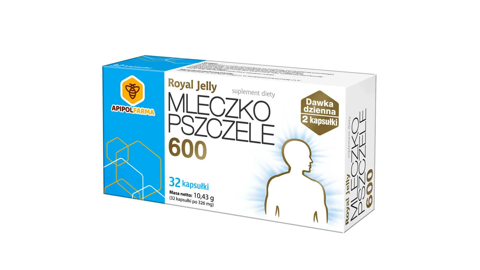 Mleczko pszczele Royal Jelly 600 32 kaps. Apipol-Farma - 1 - Apteka HIT