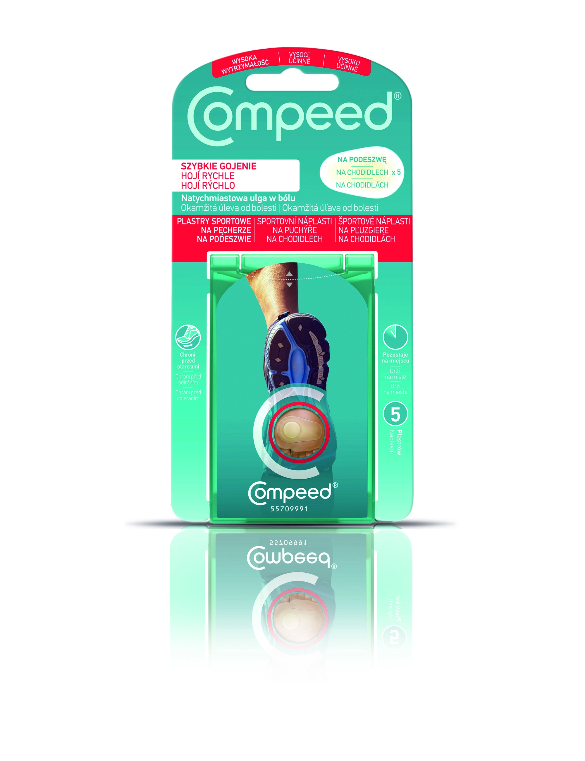 Compeed plastry na pęcherze na podeszwie sportowe 5 sztuk - 1 - Apteka HIT