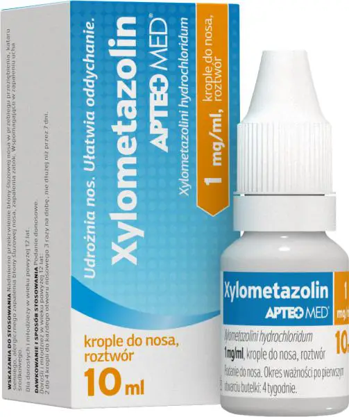 Xylometazolin Apteo Med 0,1% Krople do nosa 10 ml - 1 - Apteka HIT