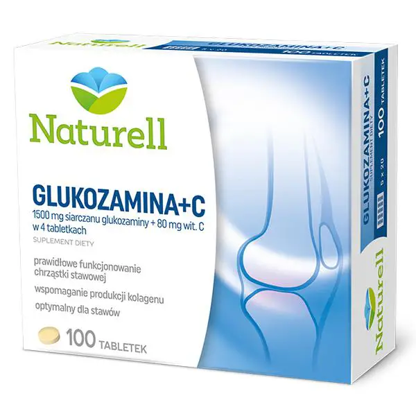 Naturell Glukozamina + C 100 tabletek - 1 - Apteka HIT