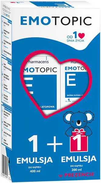 Pharmaceris E Emotopic Emulsja do kąpieli 400 ml + Emulsja do kąpieli 200 ml w prezencie - 1 - Apteka HIT