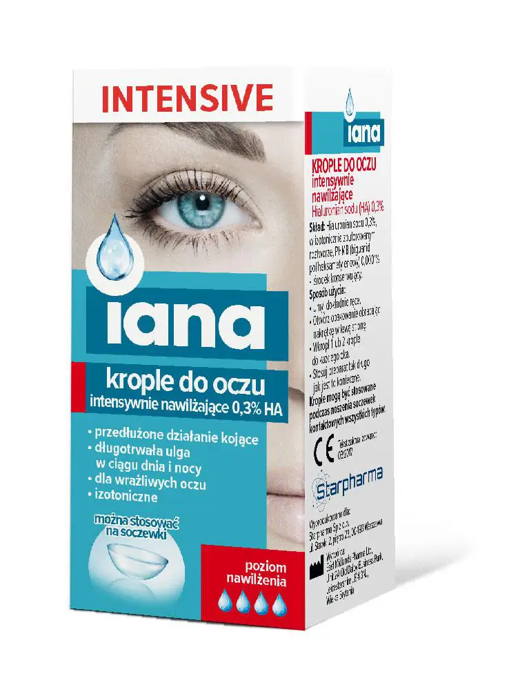 IANA Krople do oczu intensywnie nawilżające 0,3% HA INTENSIV 10 ml - 1 - Apteka HIT