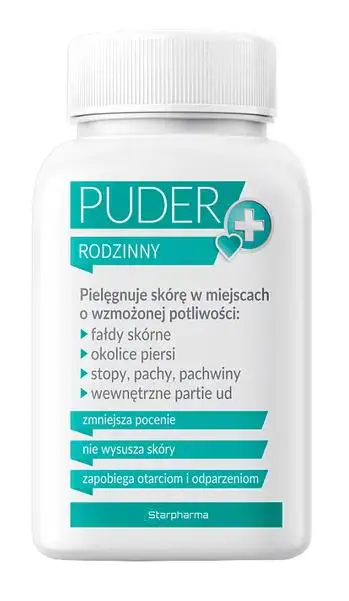 PUDER RODZINNY d/ciała, pielęgnuje skórę w miejscach o wzmożonej potliwości - 100G - 1 - Apteka HIT