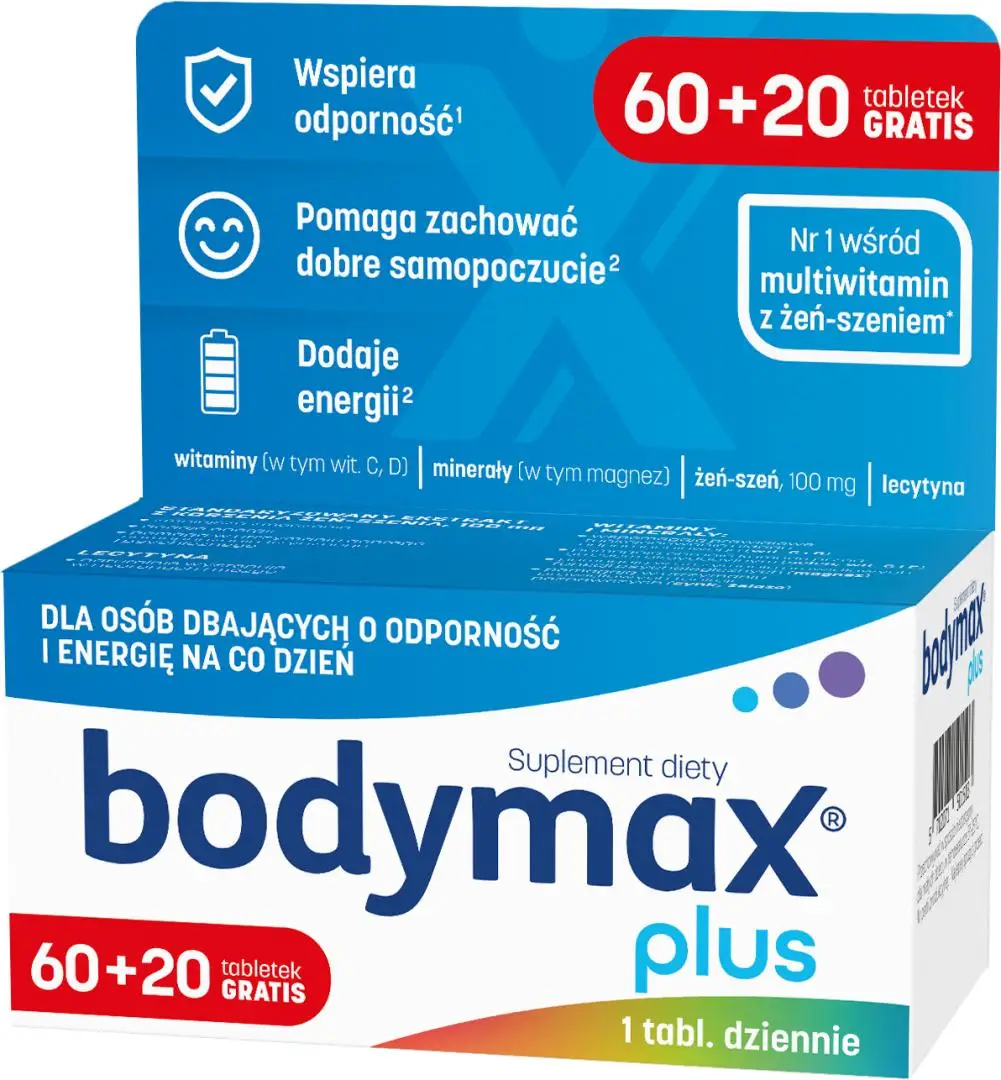 Bodymax Plus 60 tabletek + 20 tabletek - 1 - Apteka HIT