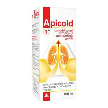 Apicold 1+ syrop z korzenia prawoślazu z dodatkiem miodu 100 ml - 1 - Apteka HIT