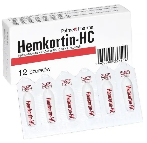 Hemkortin-HC czopki 12 szt. - 1 - Apteka HIT