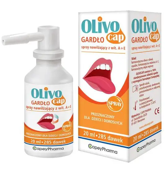 OLIVOCAP GARDŁO Spray nawilżający z wit. A+E 20 ml - 1 - Apteka HIT