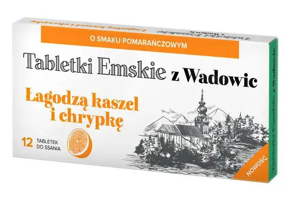 Tabletki Emskie z Wadowic o smaku pomarańczowym 12 tabl. - 1 - Apteka HIT