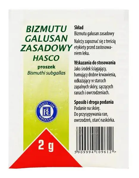 Bizmutu galusan zasadowy Hasco (Dermatol) proszek 2 g - 1 - Apteka HIT