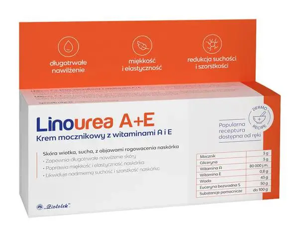 Linourea A+E Krem mocznikowy z wit. A i E 50 g - 1 - Apteka HIT