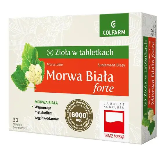 Morwa Biała Forte Colfarm 30 tabl. - 1 - Apteka HIT