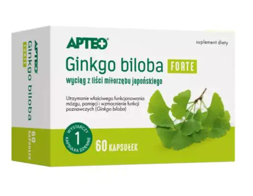 Ginkgo biloba FORTE APTEO 60 kaps. - 1 - Apteka HIT