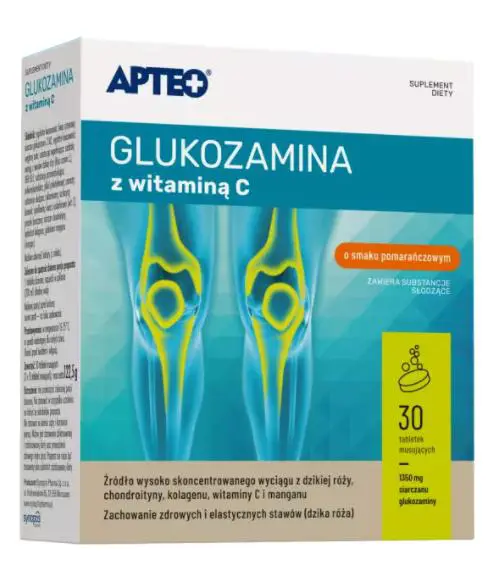 Glukozamina z witaminą C APTEO tabl. mus. 30 szt. - 1 - Apteka HIT