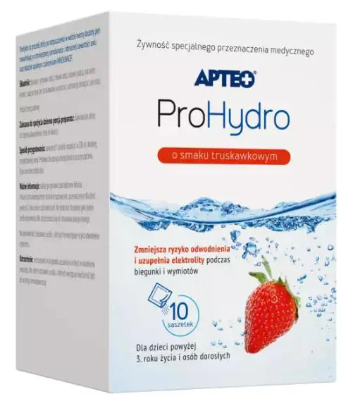 Prohydro o smaku truskawkowym Apteo 10 saszetek - 1 - Apteka HIT