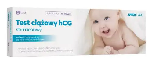 Test ciążowy HCG strumieniowy APTEO CARE 1 sztuka - 1 - Apteka HIT