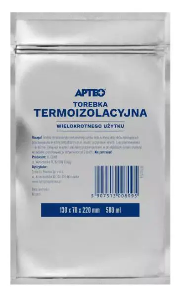 Torebka termoizolacyjna wielokrotnego użytku APTEO CARE 500 ml 1 sztuka - 1 - Apteka HIT