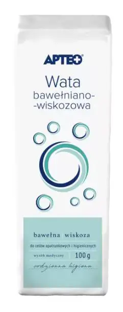 Wata opatrunkowa bawełniano-wiskozowa 100 g APTEO - 1 - Apteka HIT