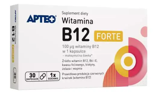 Witamina B12 FORTE APTEO 30 kaps. - 1 - Apteka HIT