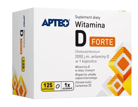 Witamina D 2000 j.m. Forte APTEO 125 kaps. - 1 - Apteka HIT