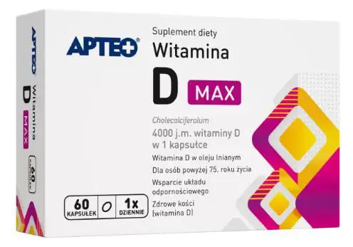 Witamina D 4000 j.m. MAX Apteo 60 kaps. - 1 - Apteka HIT