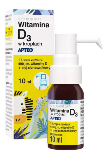 Witamina D3 w kroplach Apteo 10 ml - 1 - Apteka HIT