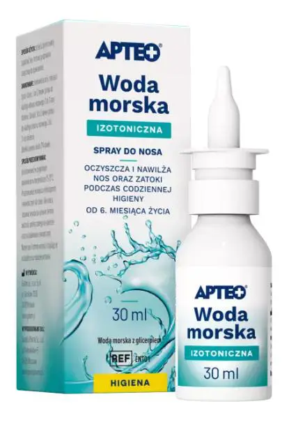 Woda morska Izotoniczna Apteo spray do nosa 30 ml - 1 - Apteka HIT