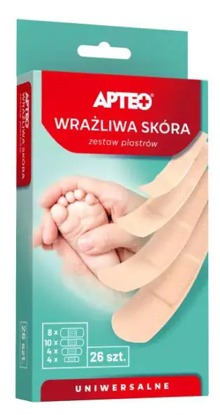 Wrażliwa skóra zestaw plastrów APTEO 26 szt. - 1 - Apteka HIT