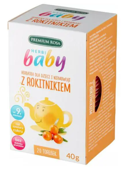 Premium Rosa Herbi Baby Rokitnik herbatka dla dzieci i niemowląt od 9 miesiąca 20 sasz. - 1 - Apteka HIT