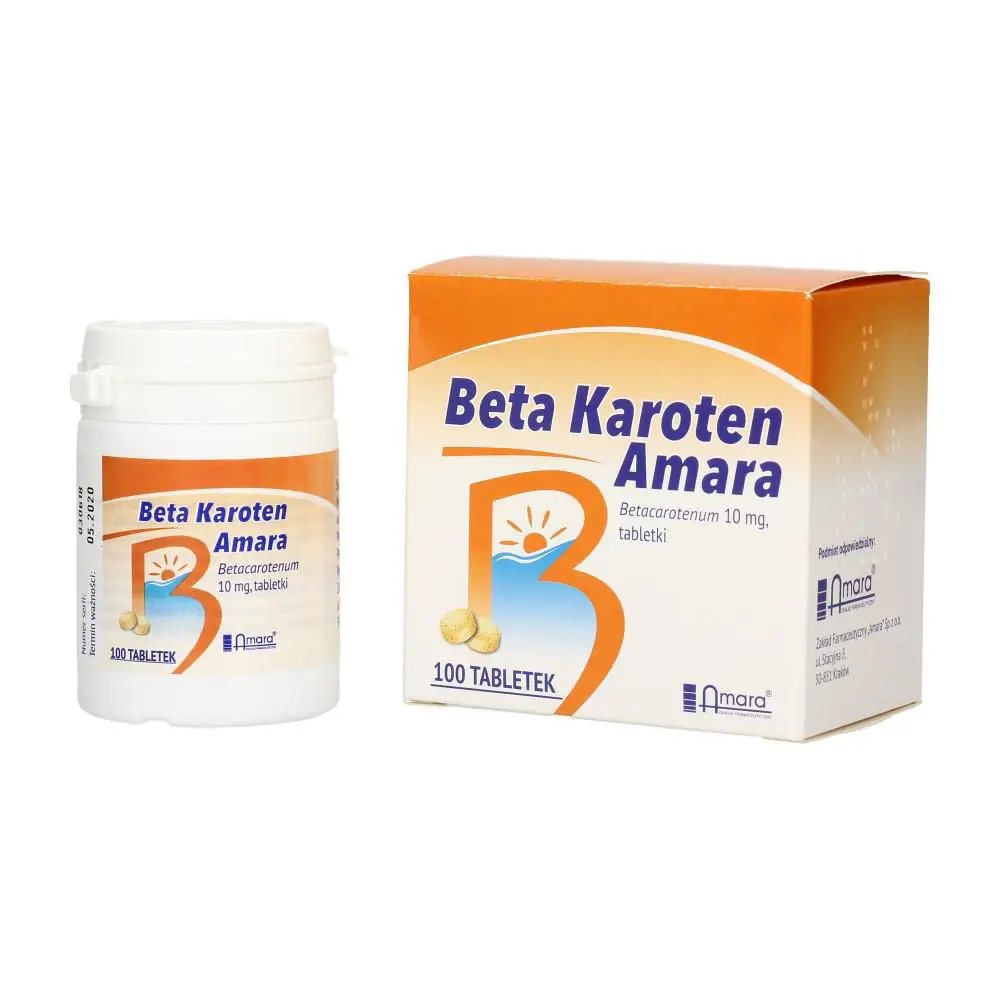Amara Beta Karoten 10 mg 100 tabl. - 1 - Apteka HIT
