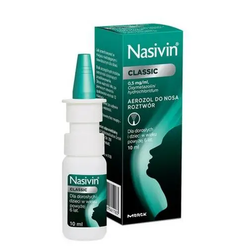 Nasivin Classic 0,05% aerozol do nosa 10 ml - 1 - Apteka HIT